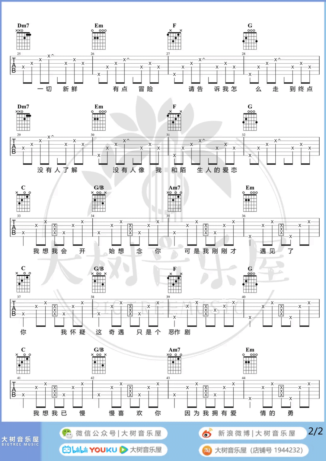 王蓝茵《恶作剧》C调吉他谱