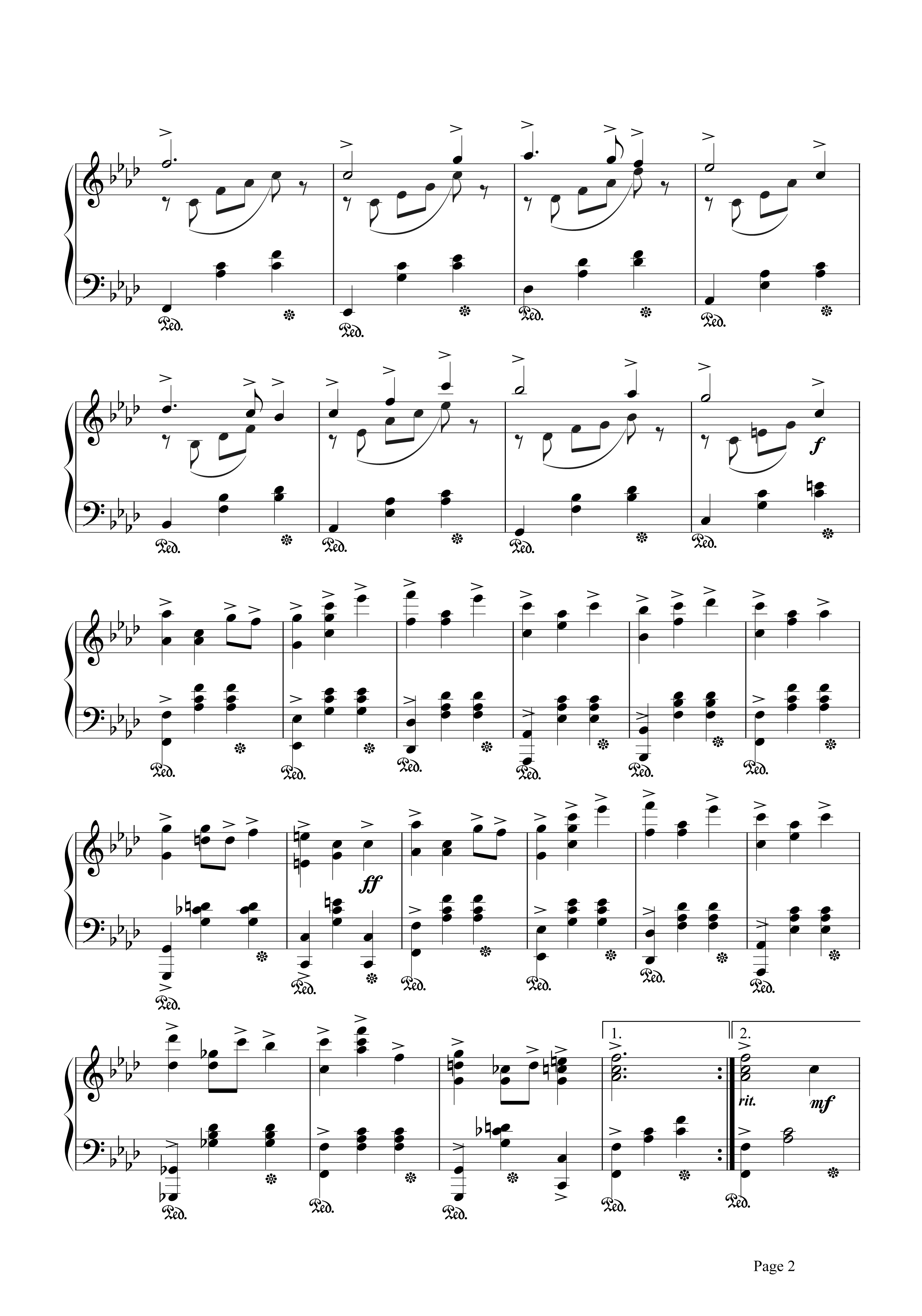 曲锦楠-月光《霞光》钢琴谱五线谱