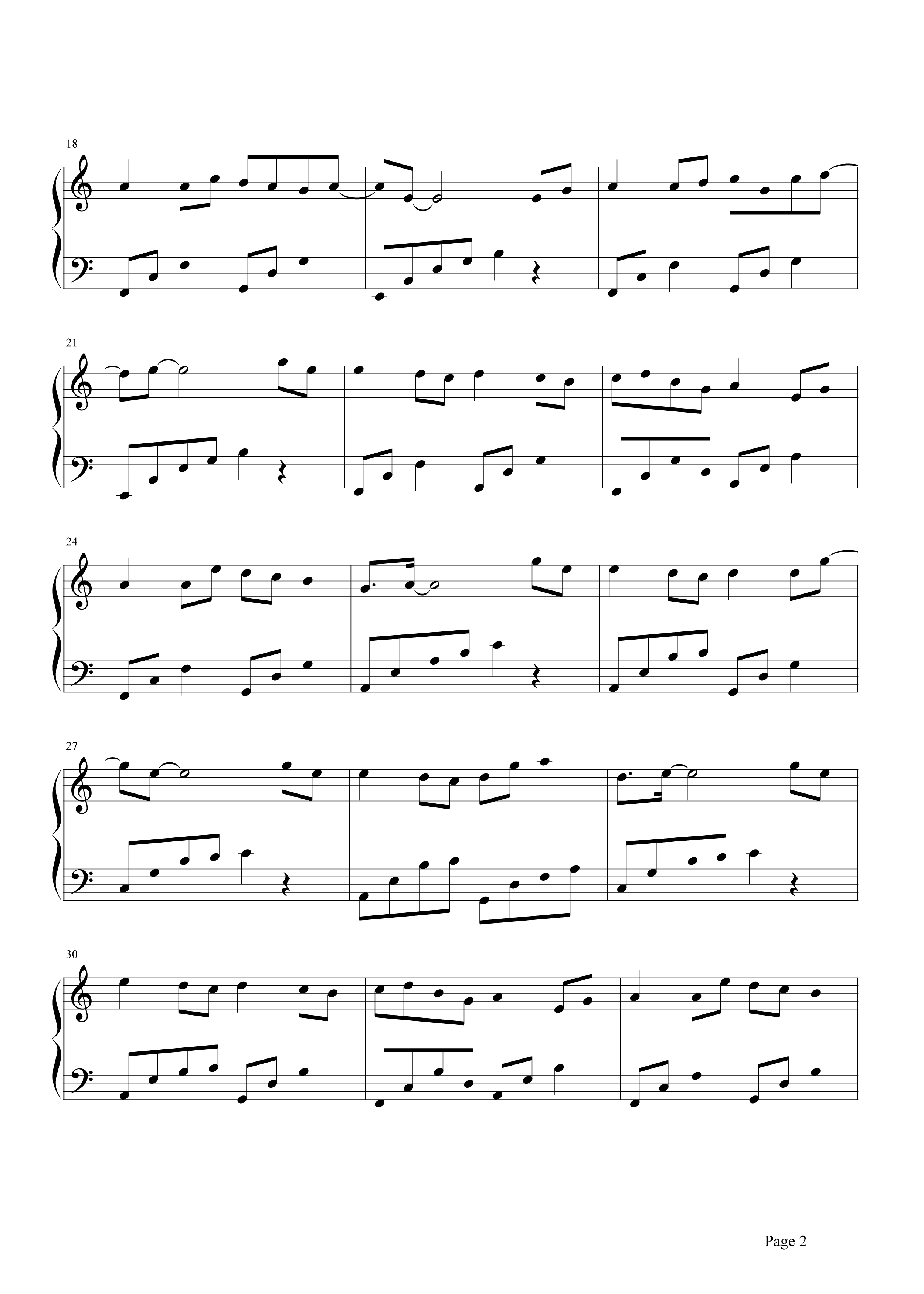 画皮主题曲《画心》钢琴谱五线谱