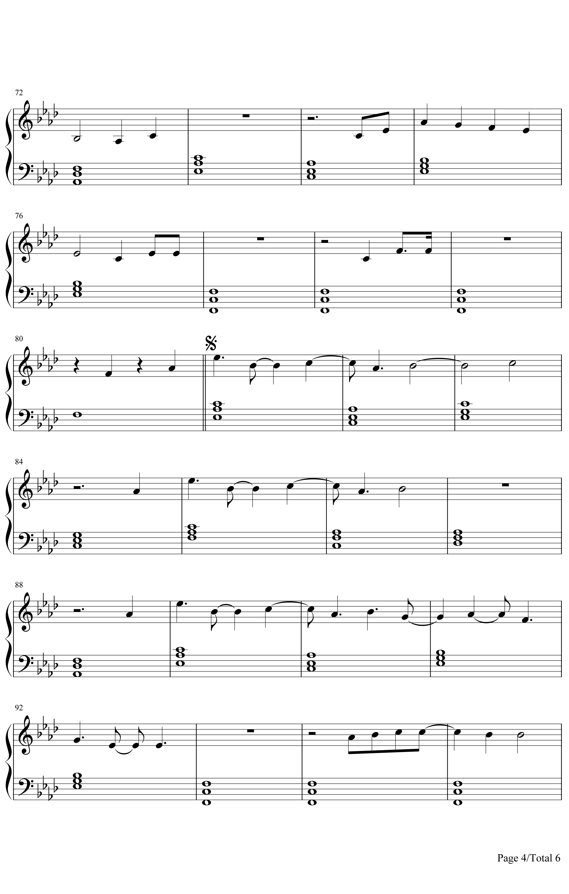 Ellie Goulding《Love Me Like You Do》钢琴谱五线谱