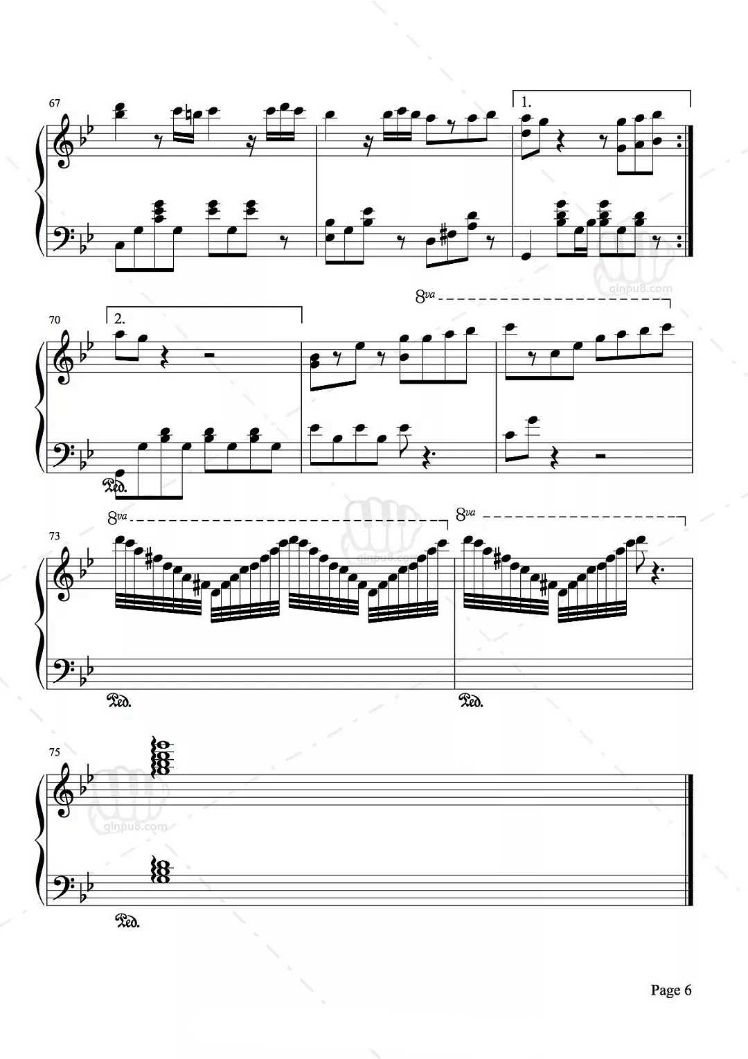 李克勤《月半小夜曲》钢琴谱五线谱