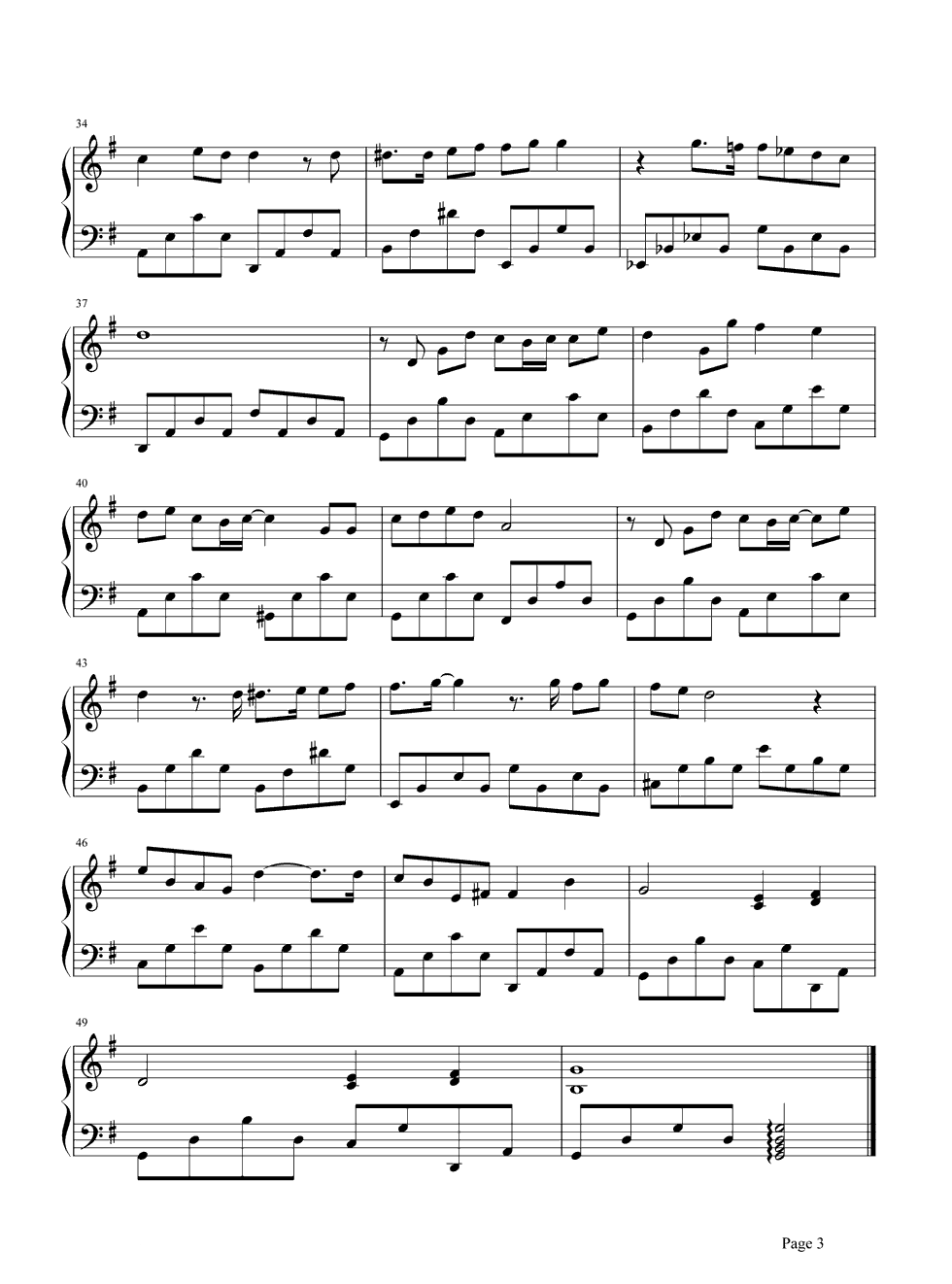 老歌《I Believe》钢琴谱五线谱