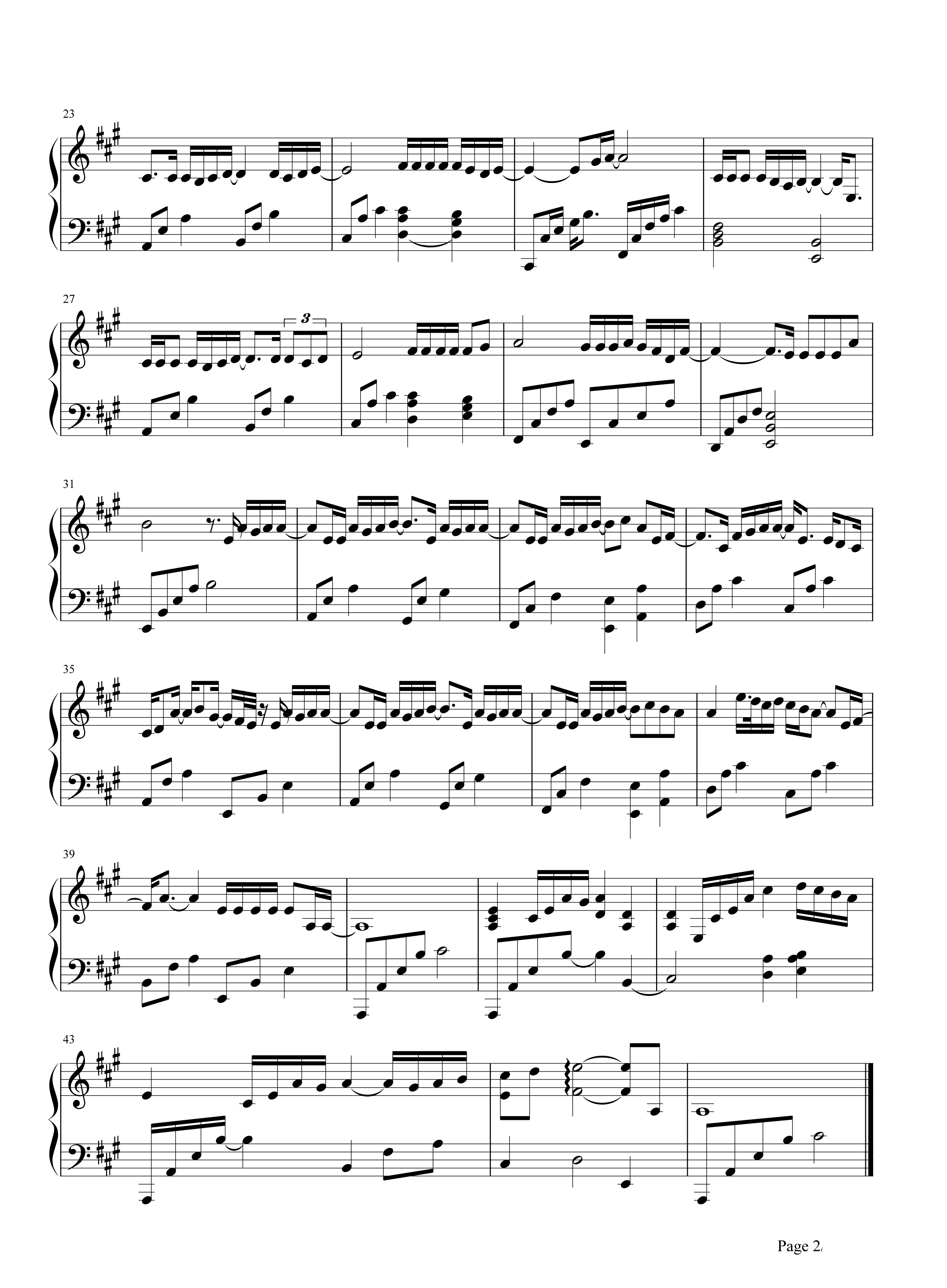 韩红/林俊杰《飞云之下》钢琴谱五线谱