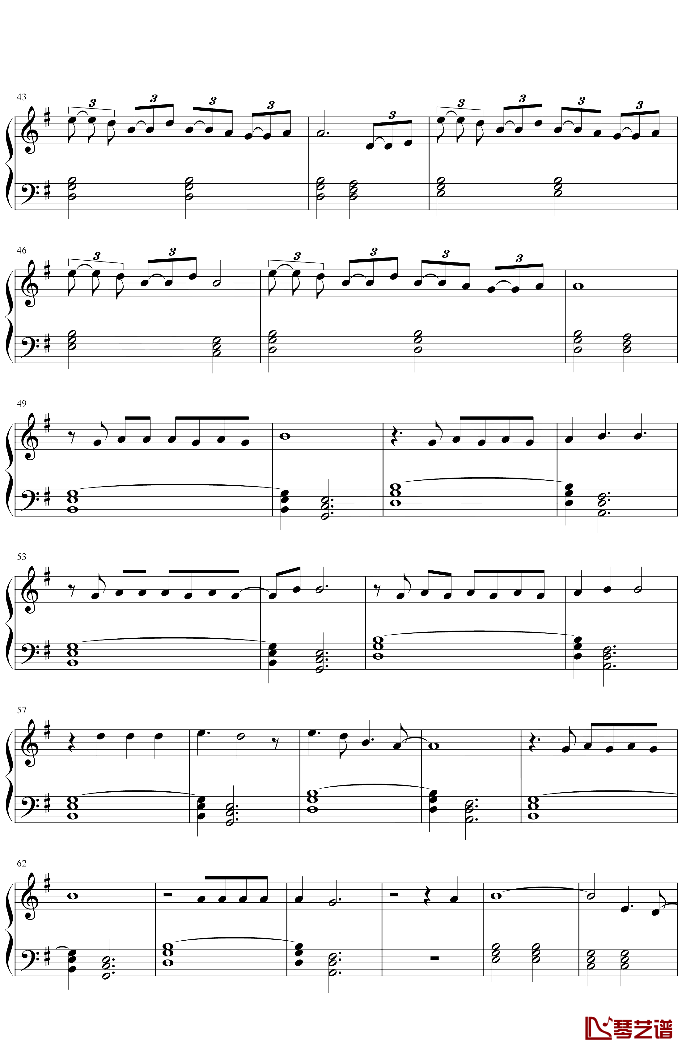 joel adams《please dont go》钢琴谱五线谱