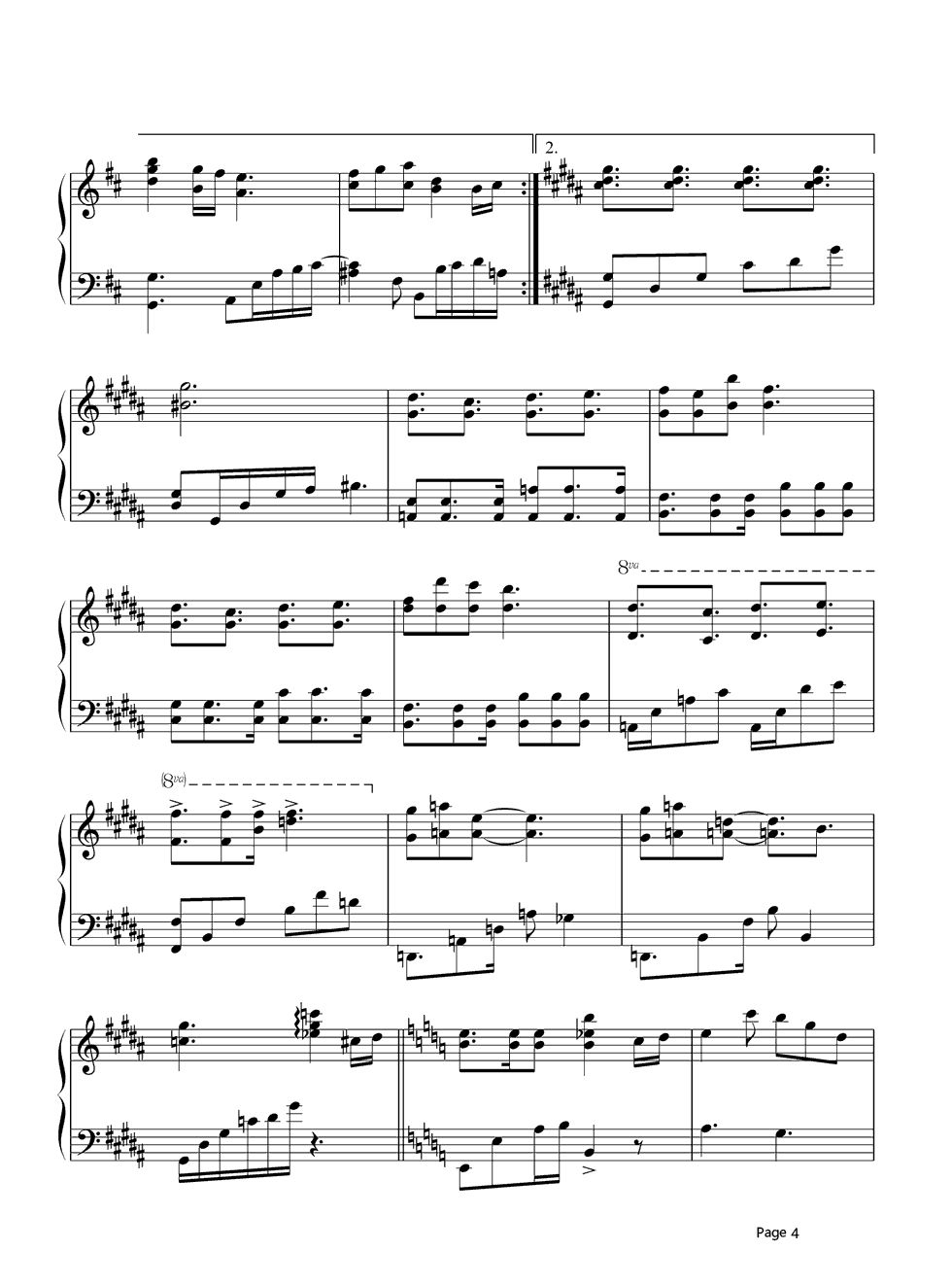 王诗安《桃花结》钢琴谱五线谱