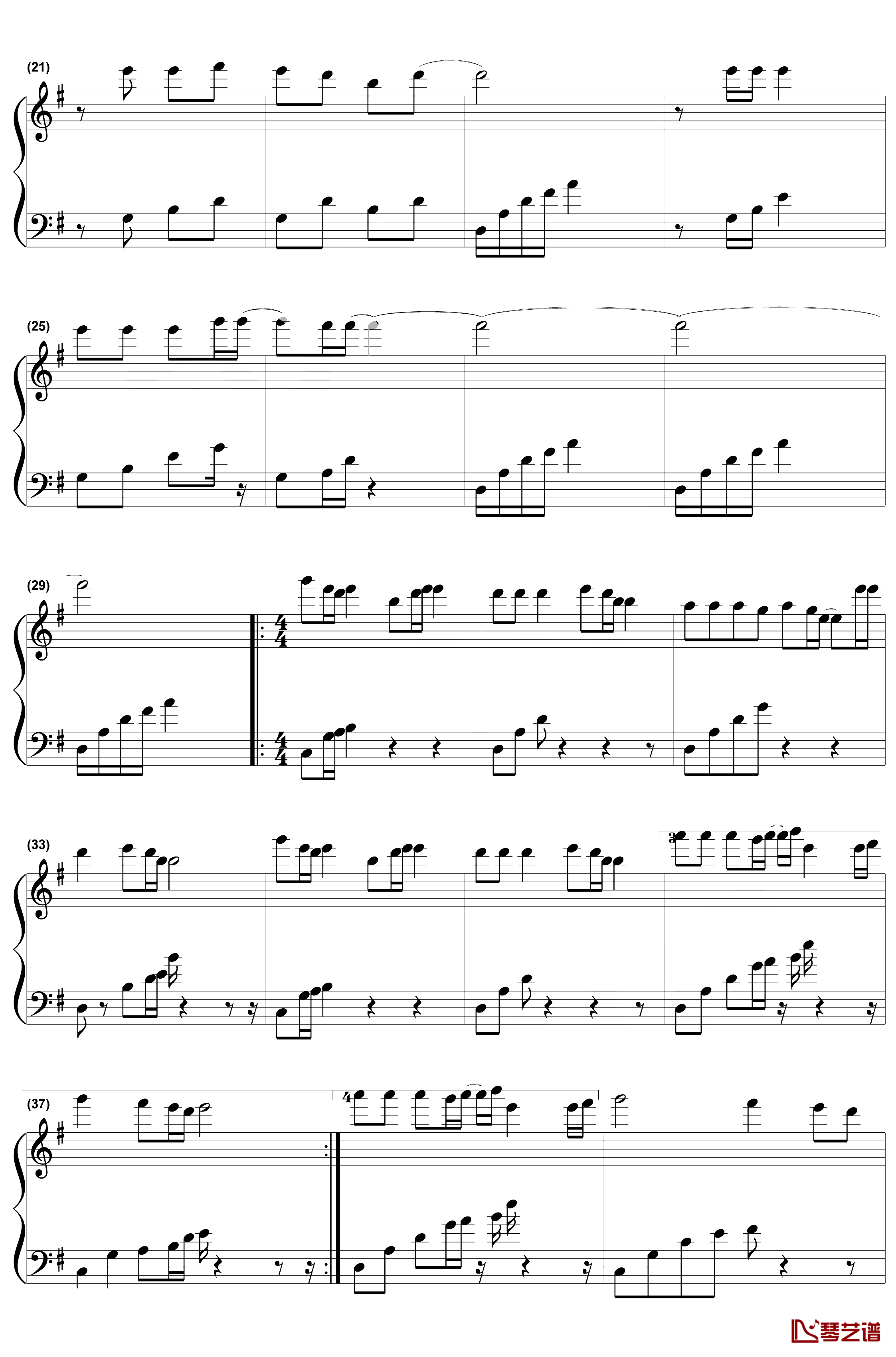 屠洪刚《霸王别姬》钢琴谱五线谱