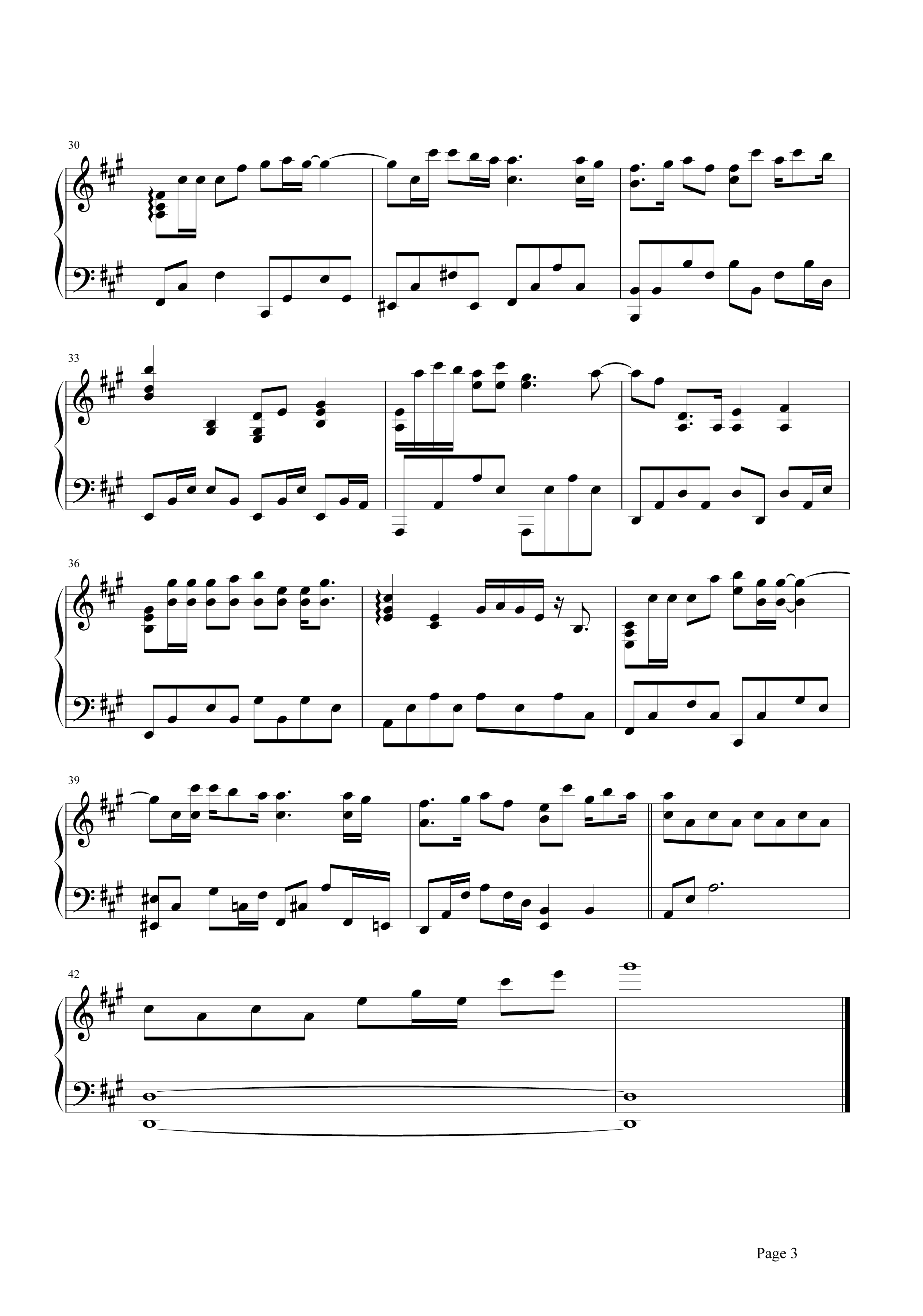 张惠妹《灵魂尽头》钢琴谱五线谱