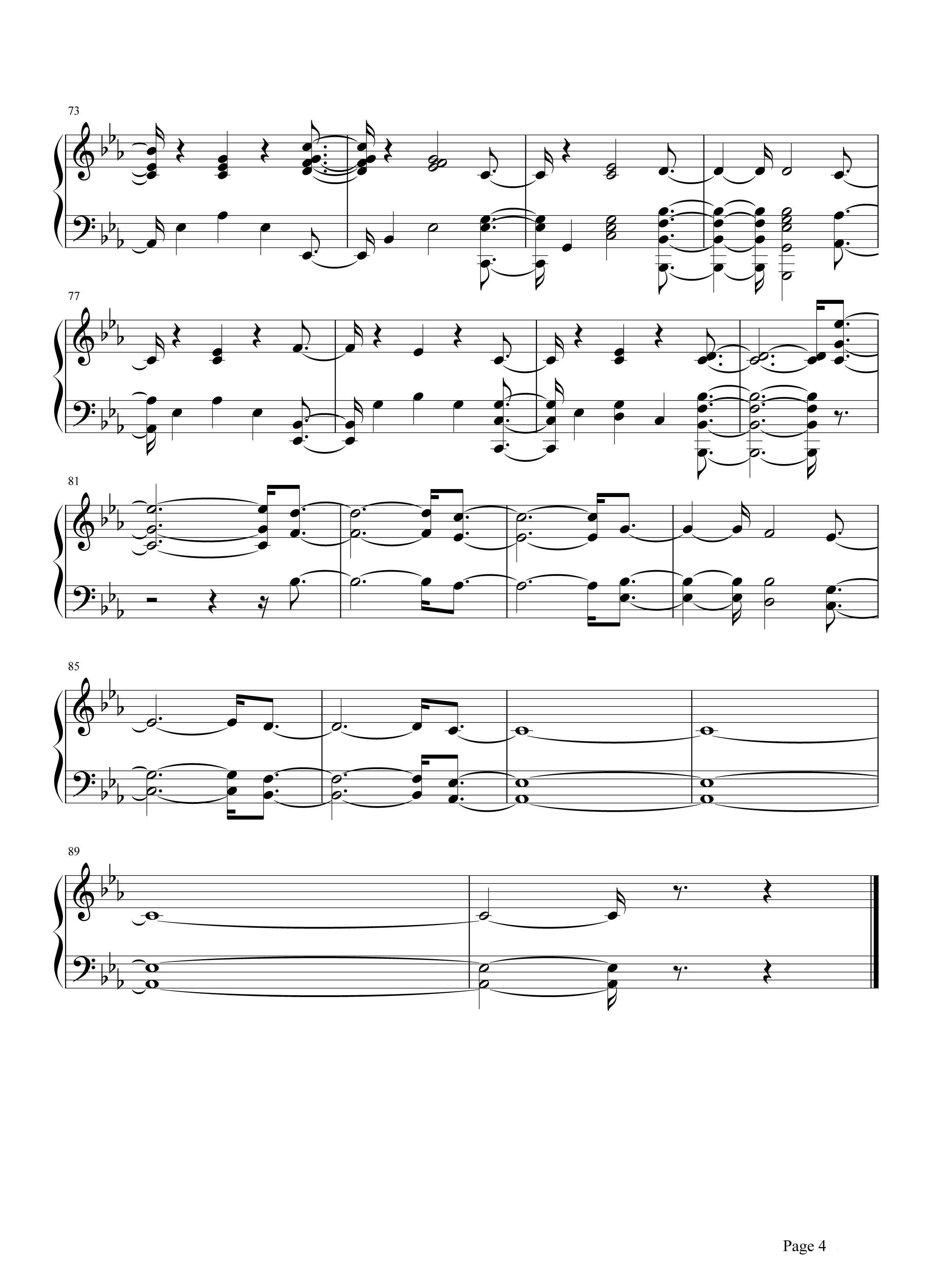 群星《Ashes》钢琴谱五线谱