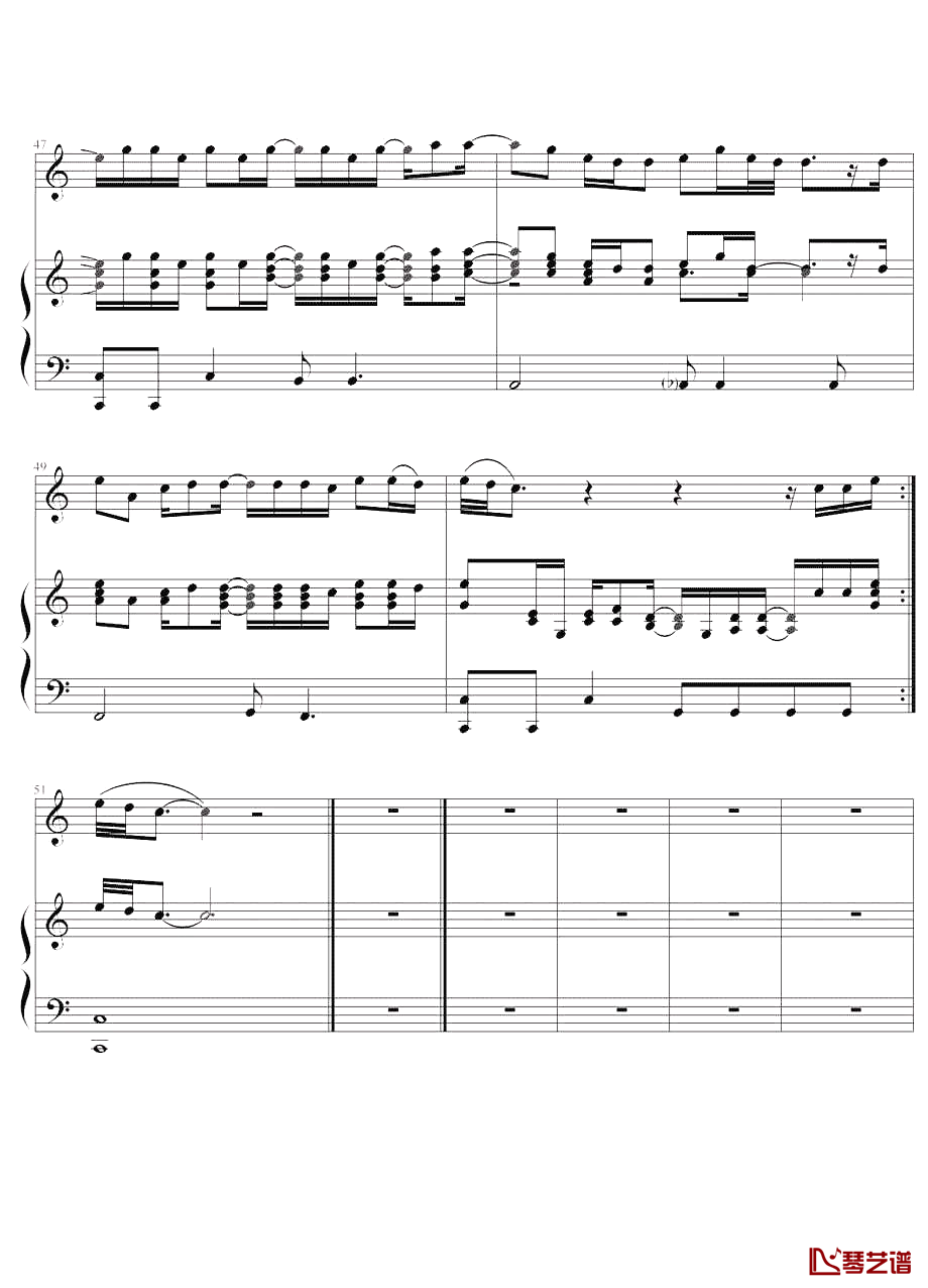 Daniel Richard Powter《Free loop》钢琴谱五线谱