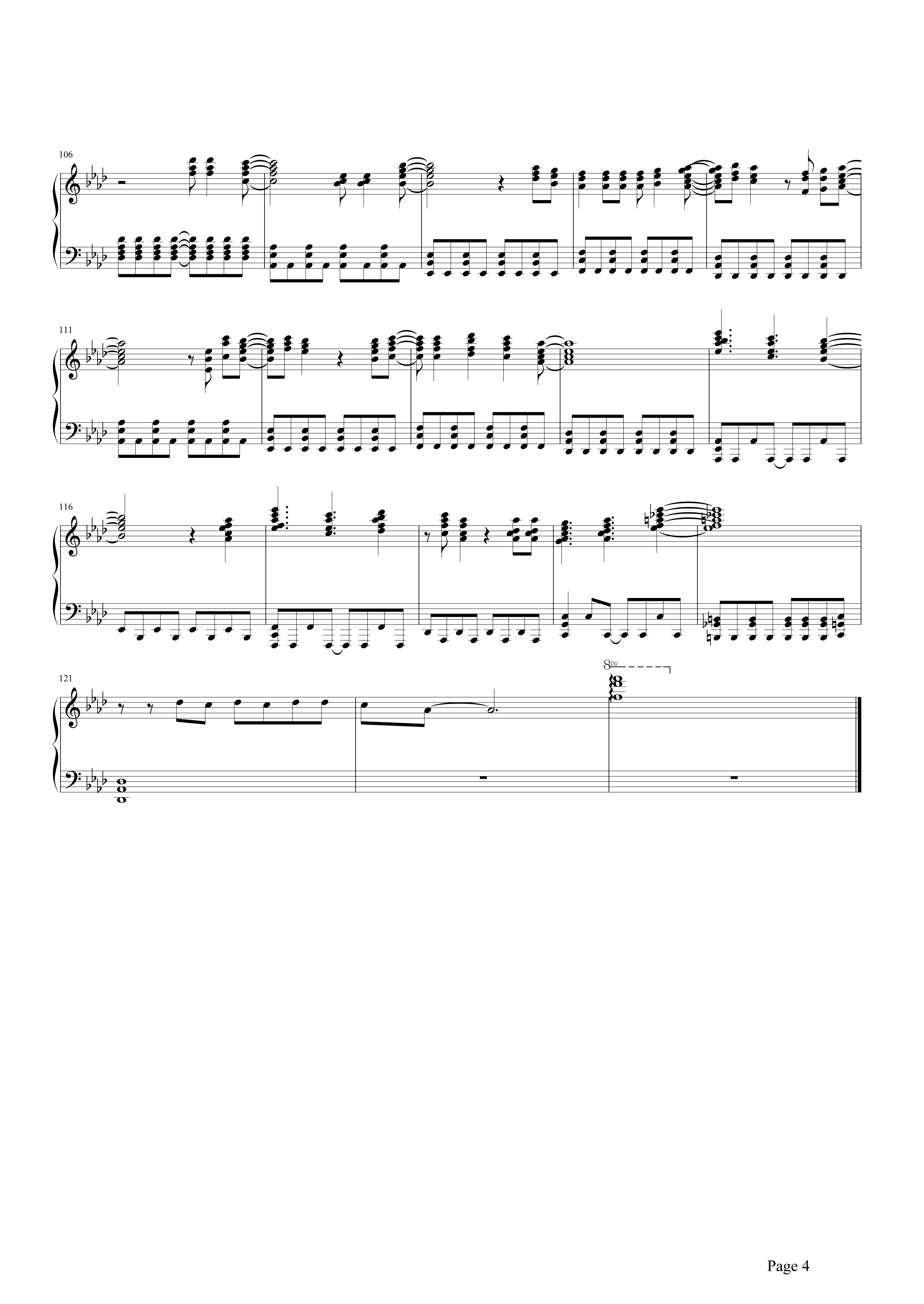 老歌《Let It Go》钢琴谱五线谱