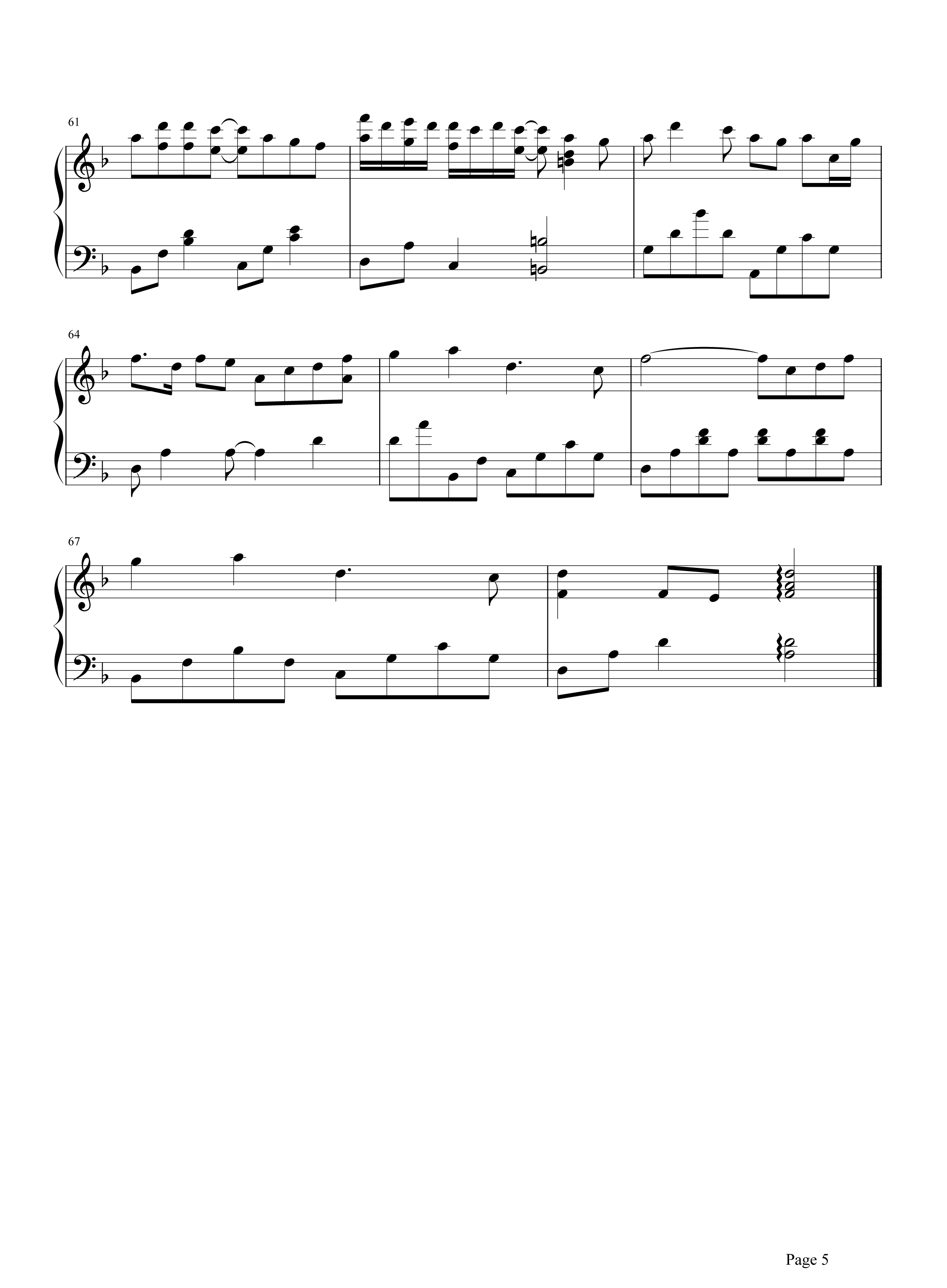 回音哥《芊芊》钢琴谱五线谱