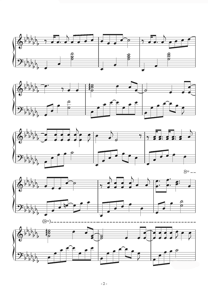 Tfboys《真心话太冒险》钢琴谱五线谱