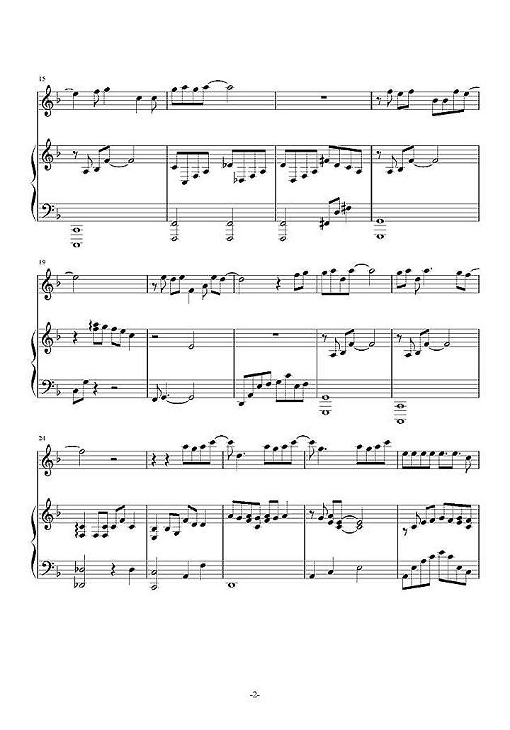 A-LIN《忘记拥抱》钢琴谱五线谱
