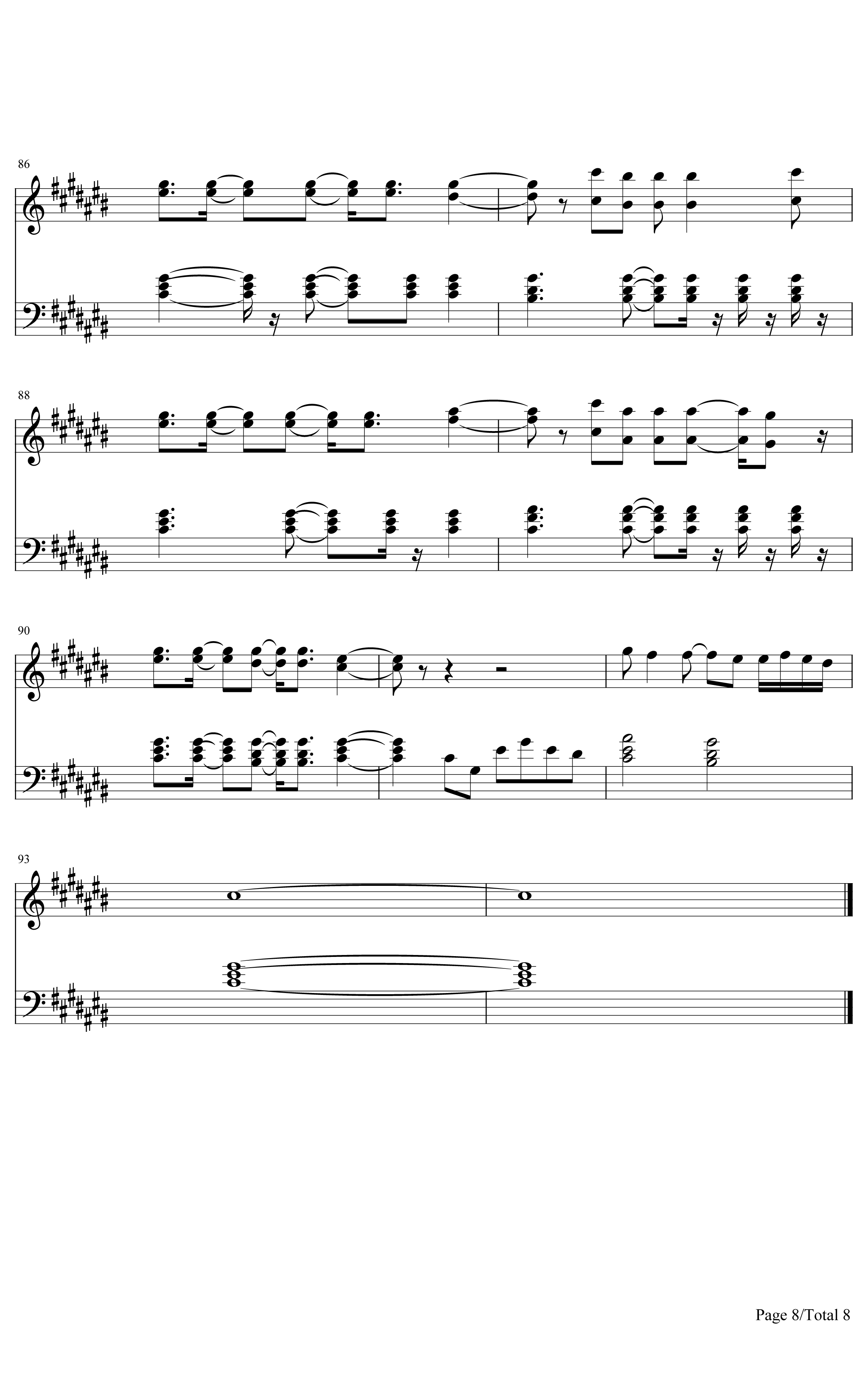 Shakira《Try Everything》钢琴谱五线谱