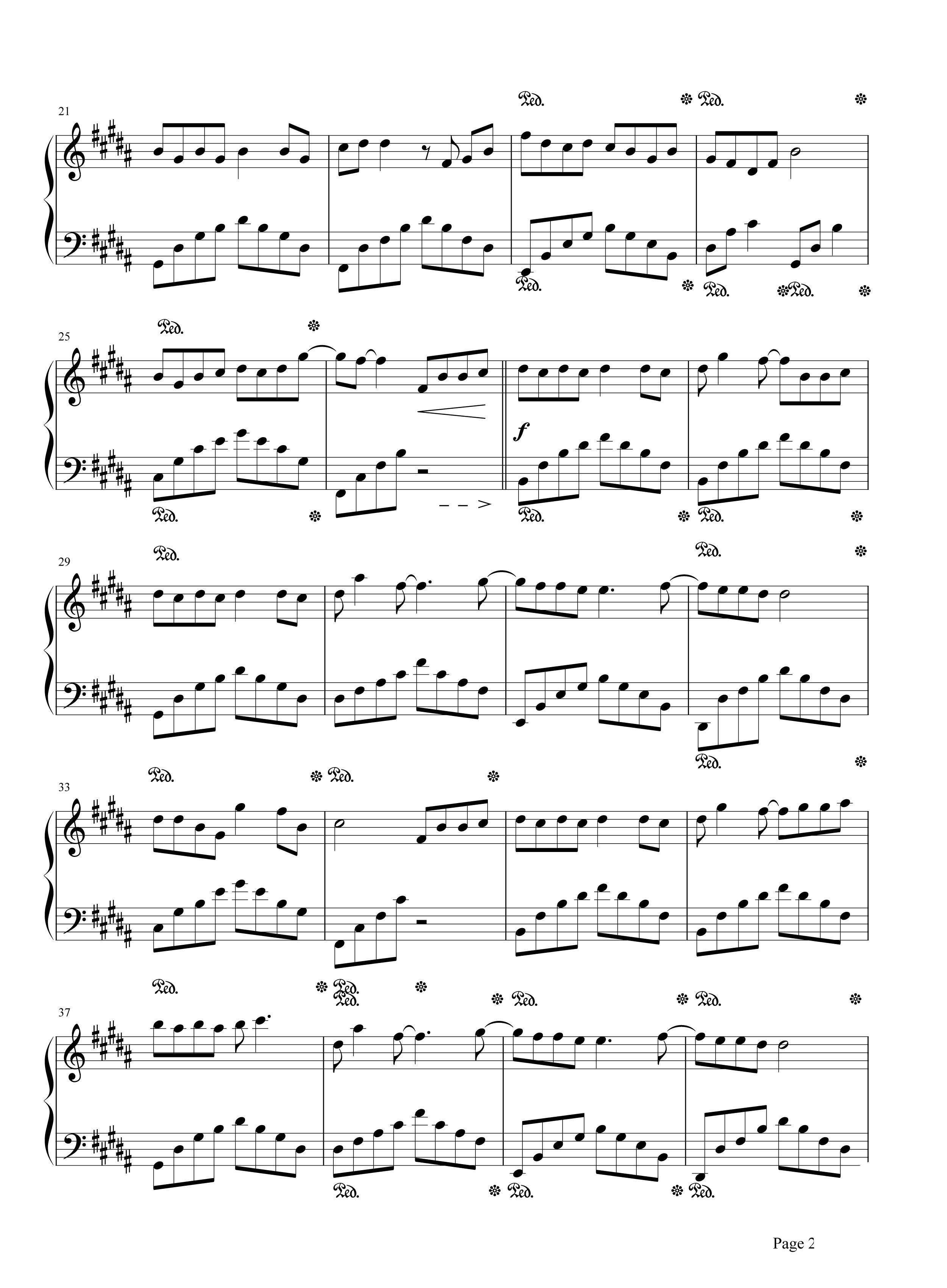 李宇春《蜀绣》钢琴谱五线谱