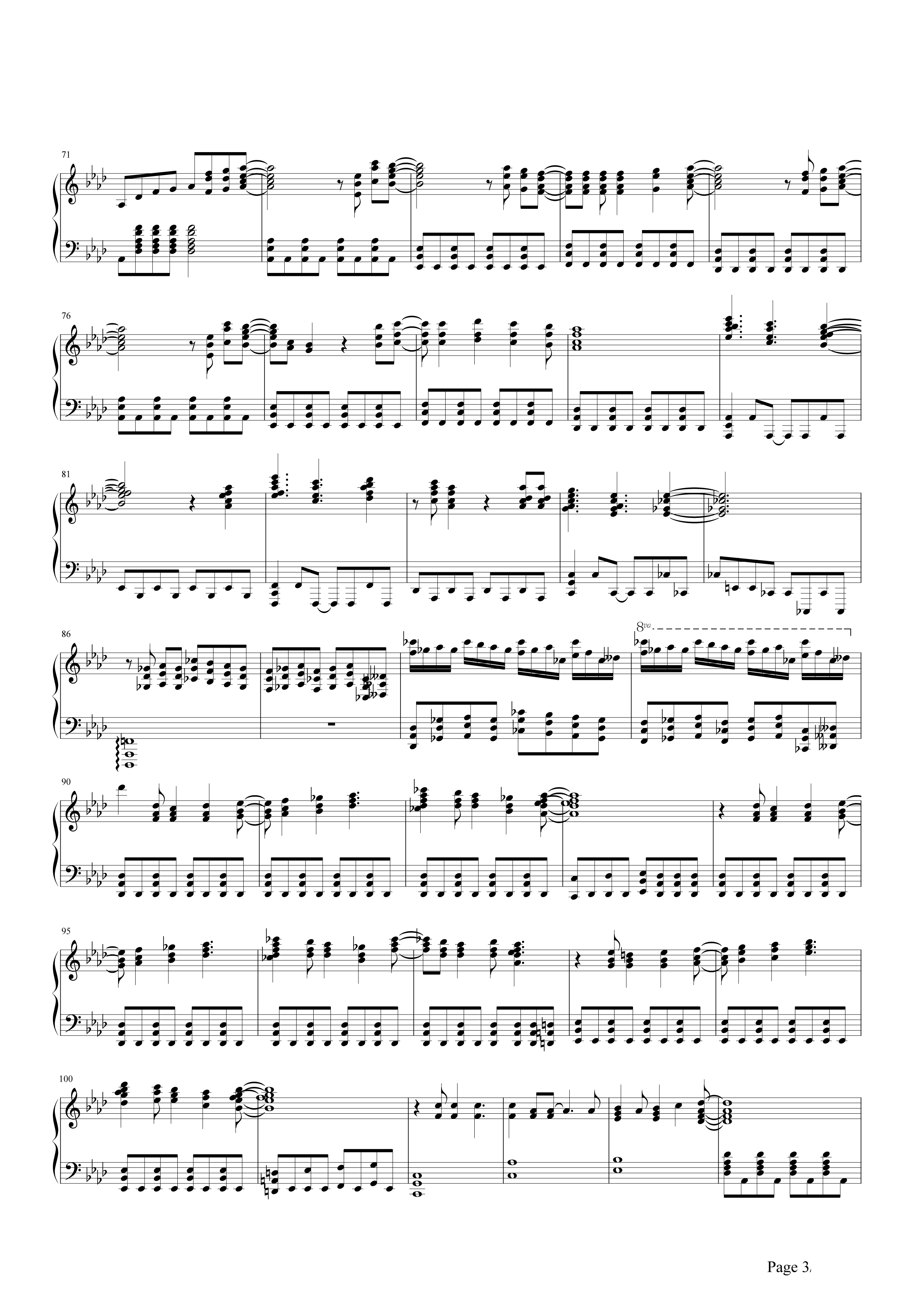 老歌《Let It Go》钢琴谱五线谱
