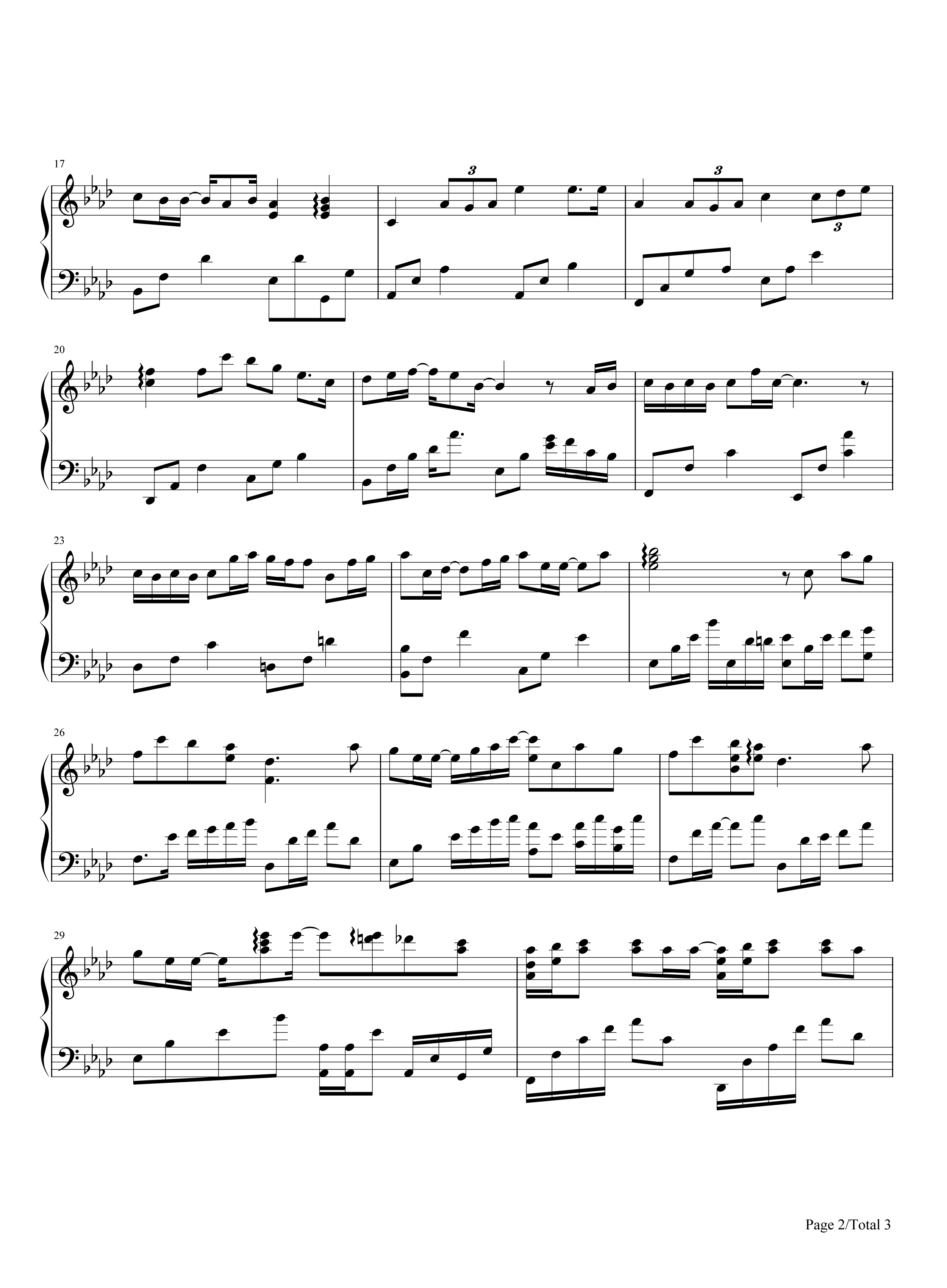 A-Lin《给我一个理由忘记》钢琴谱五线谱