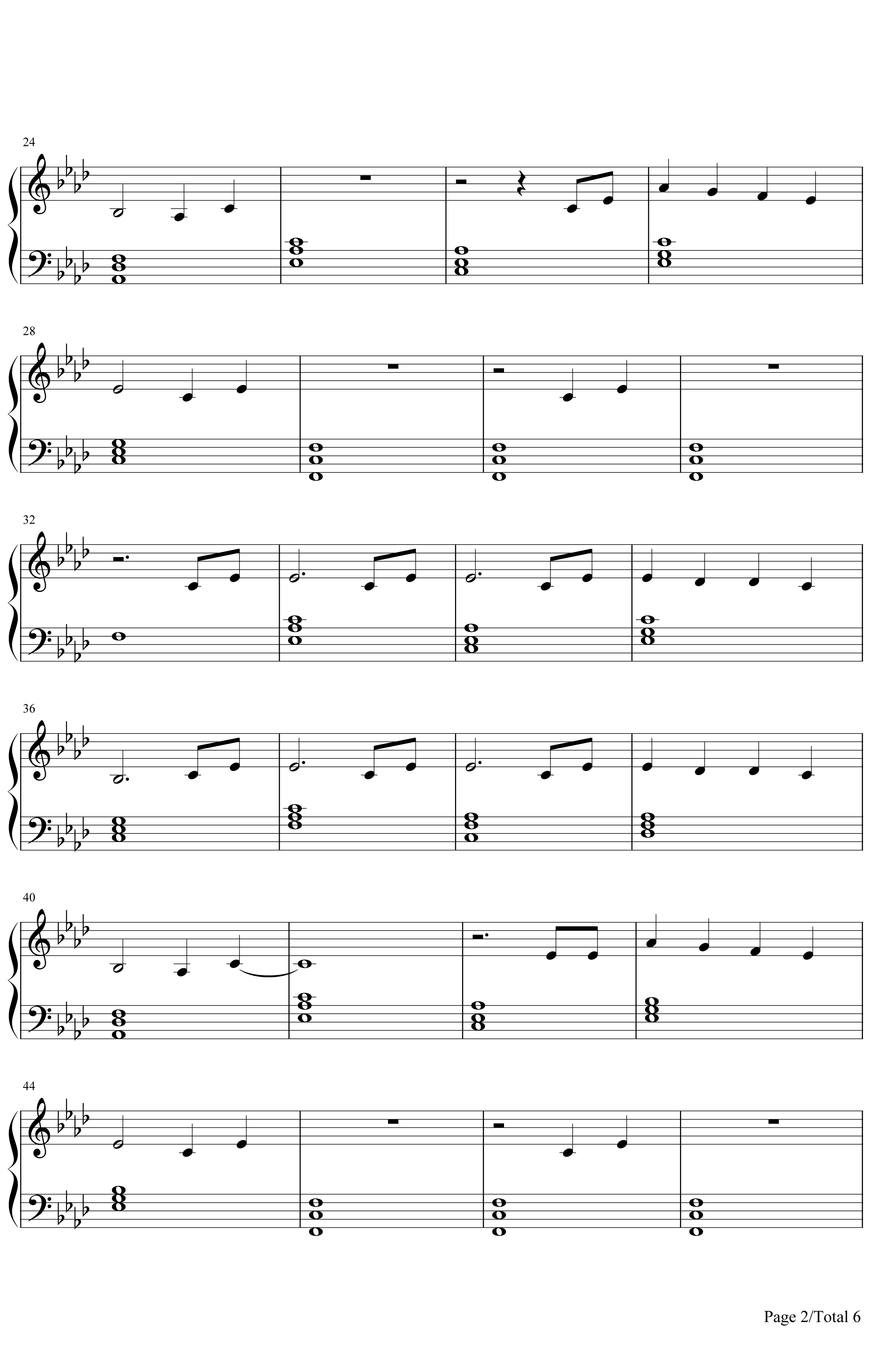 Ellie Goulding《Love Me Like You Do》钢琴谱五线谱