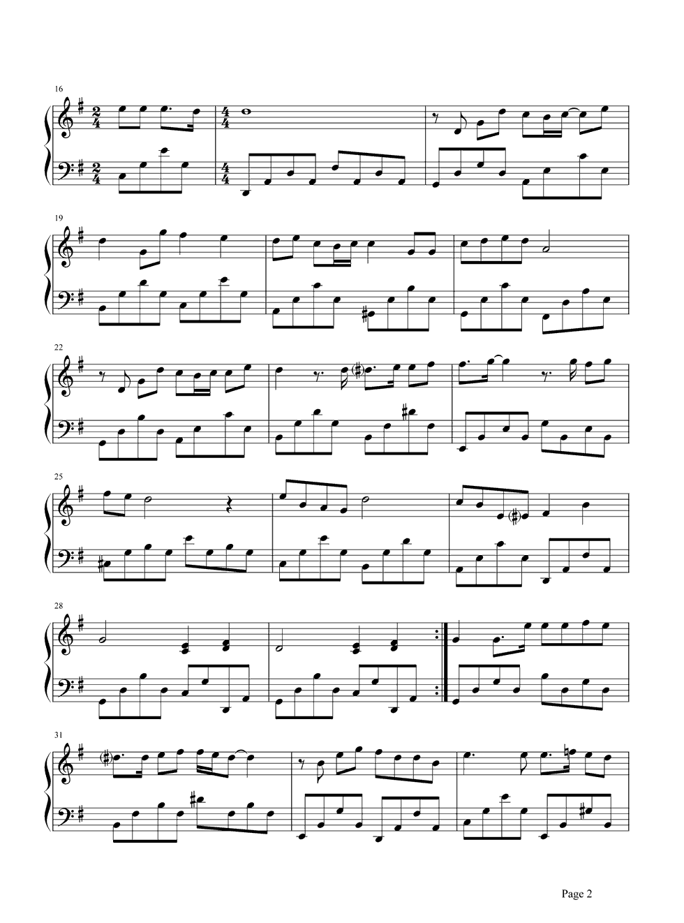 老歌《I Believe》钢琴谱五线谱