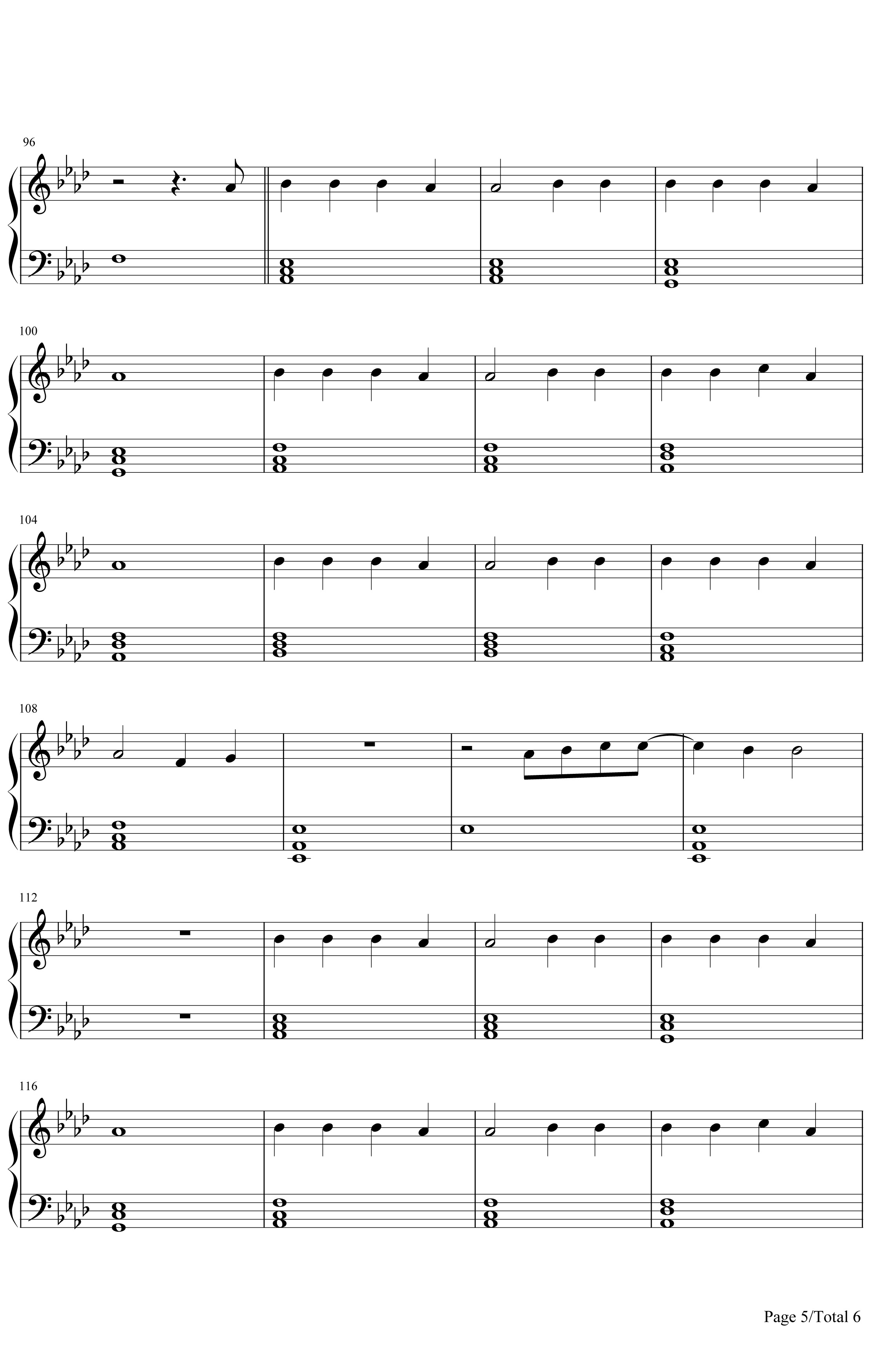 Ellie Goulding《Love Me Like You Do》钢琴谱五线谱