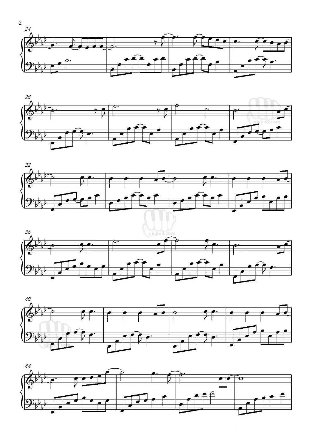动漫歌曲《ALL OF ME》钢琴谱五线谱