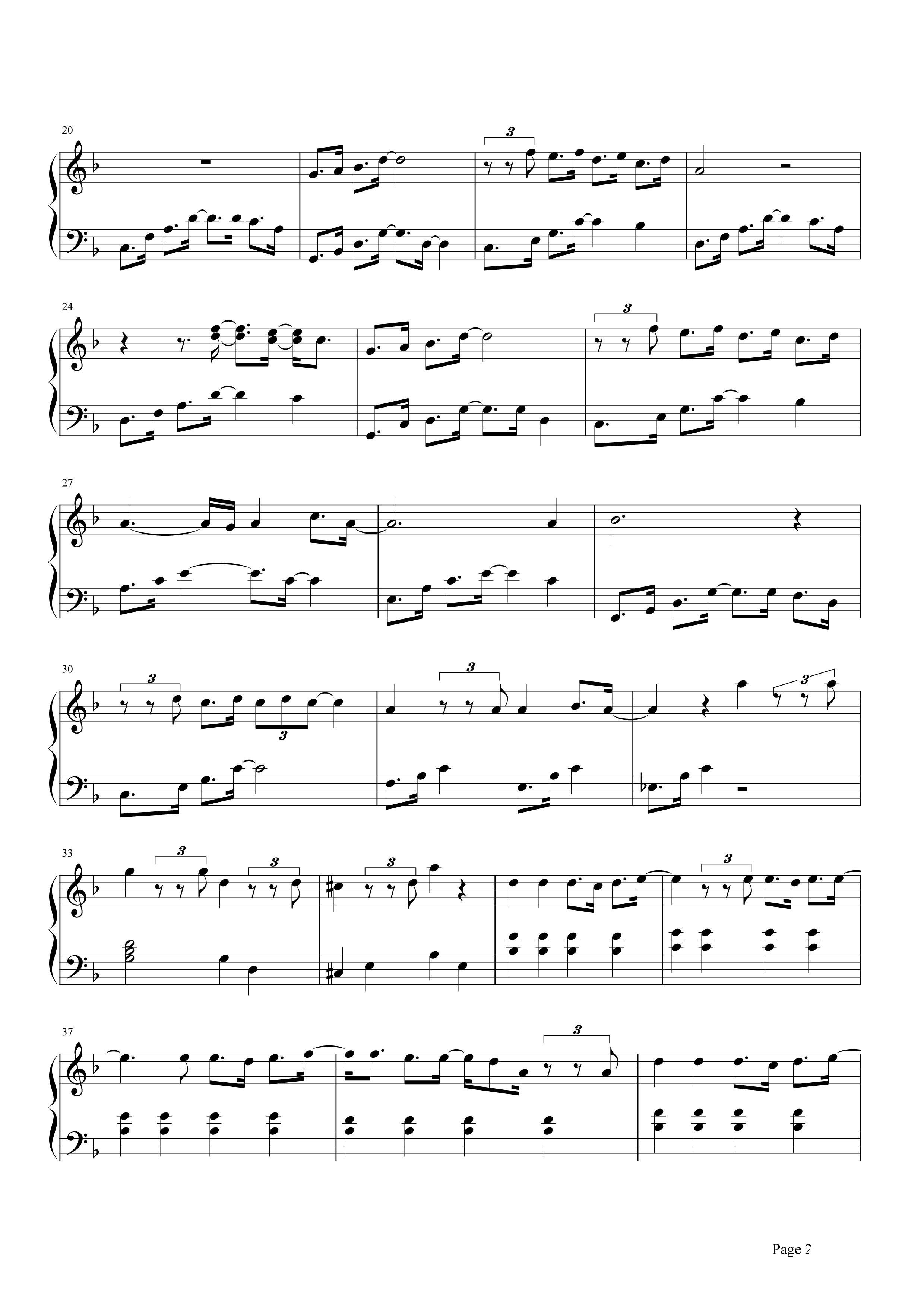 轻音乐《city of stars》钢琴谱五线谱