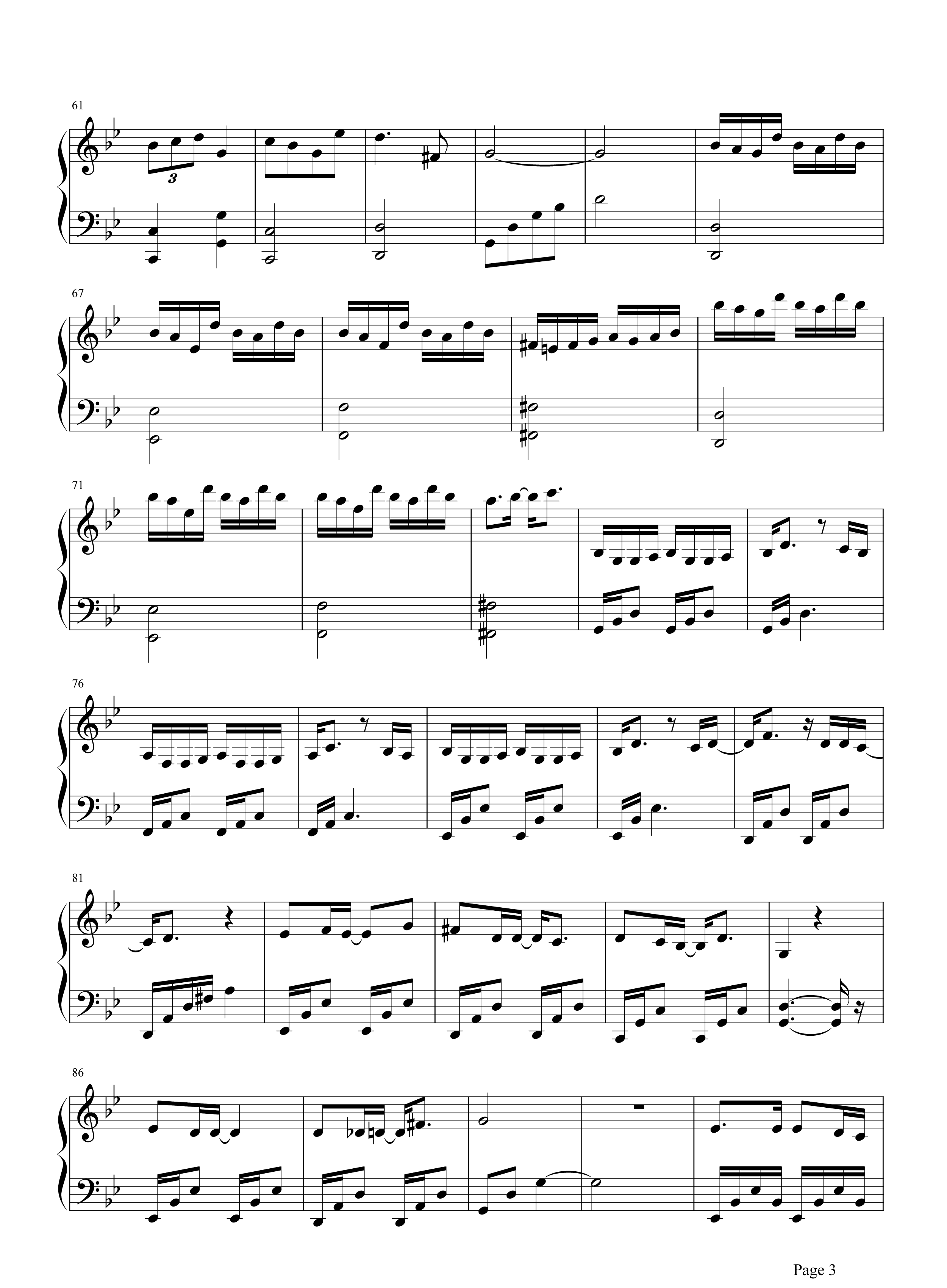 邓紫棋《蝶恋花》钢琴谱五线谱