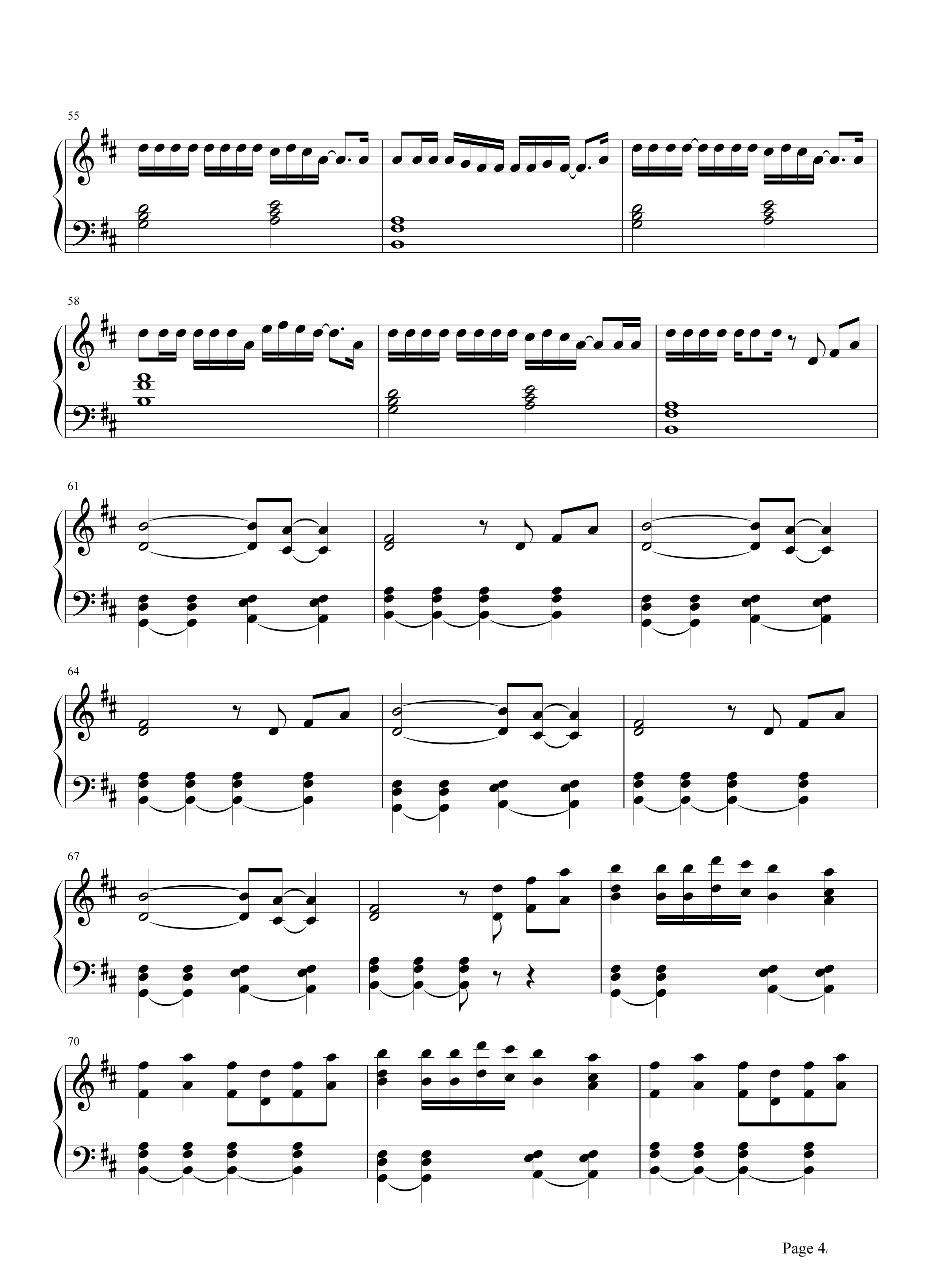 鏡音リン・レン《病名は愛だった (病名为爱)》钢琴谱五线谱