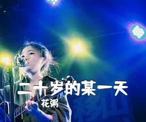 花粥《二十岁的某一天》G调吉他谱