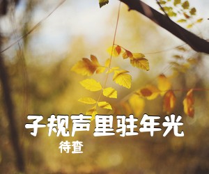 待查《子规声里驻年光》尤克里里谱