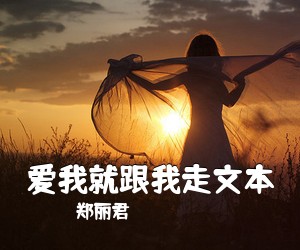 郑丽君《爱我就跟我走文本》吉他谱