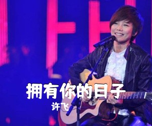 许飞《拥有你的日子》C调吉他谱