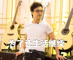汪峰《为了让生活继续》G调吉他谱