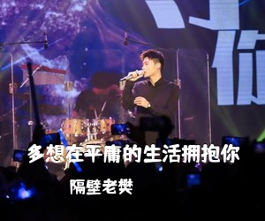隔壁老樊《多想在平庸的生活拥抱你》C调吉他谱