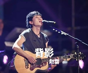 赵雷《背影》D调吉他谱