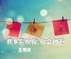 王俊琪《我多喜欢你,你会知道》C调吉他谱