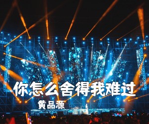 黄品源《你怎么舍得我难过》C调吉他谱